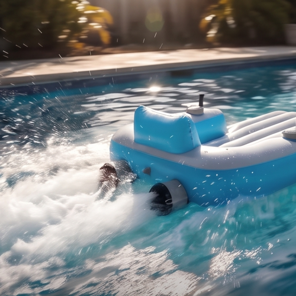 Float Chair Pro motorized rear view in pool